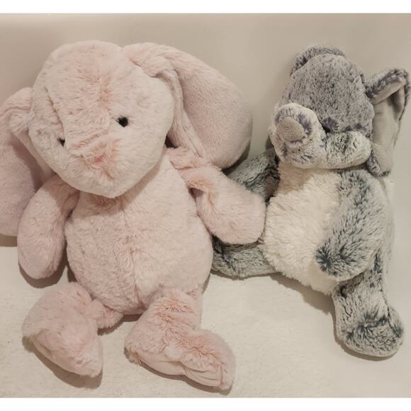 Bunny and Elephant plush set - Picture 1 of 8